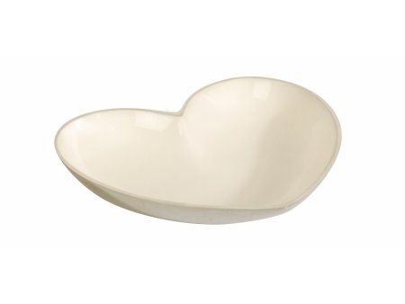 Zoe White Enamel Heart Bowl - Large