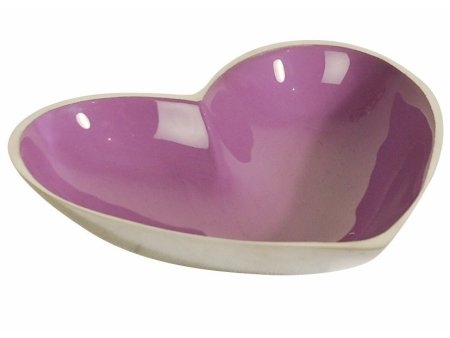 Zoe Purple Enamel Heart Bowl - Small