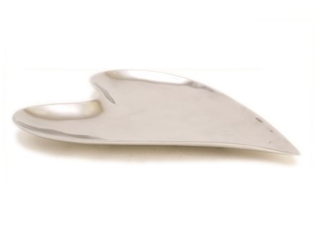 Polished Aluminium Heart Dish - Large