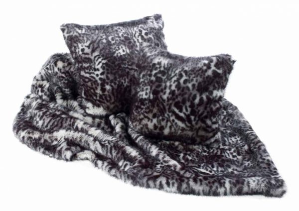 Katrina Hampton Safari Grey Faux Fur Throw 140x240cm