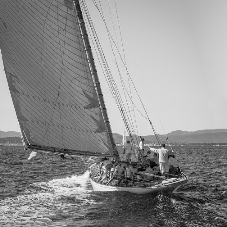 Sailing Yacht Boat Printed Glass Picture 80x80cm